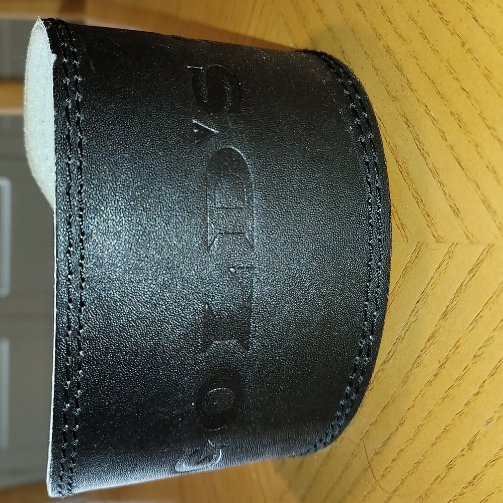 Golds Gym black leather weight lifting belt. Size is a small/medium.